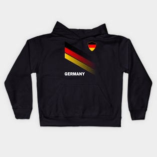 Vintage Germany Sunflower Flag Germany Soccer Lover Kids Hoodie